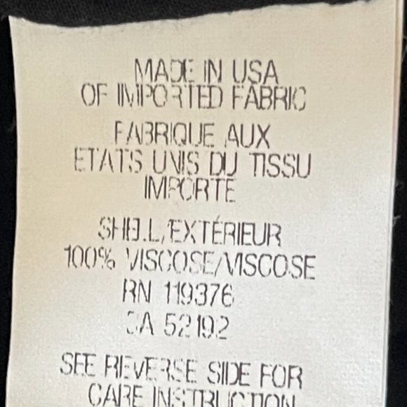 HELMUT LANG Black Blouse Semi Sheer Button Up /Split Back /Size Petite#RN11936 - Picture 7 of 7